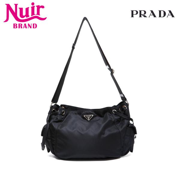 f*様 PRADA プラダ ナイロン ショルダーバッグ 巾着 ボディバッグ プラ PRADA 超美品 プラダ ナイロン 2WAY 巾着バッグ ドロー