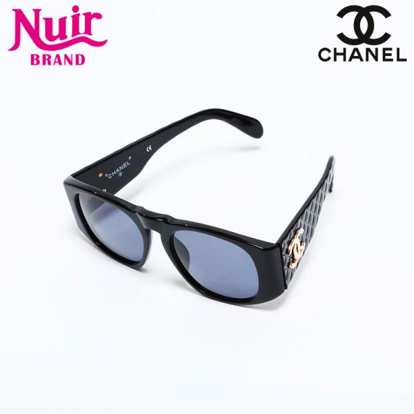 【美品】CHANEL サングラス　マトラッセ　ココマーク　ブラック　付属付き CHANEL シャネル サングラス マテラッセ ココマーク ブラック