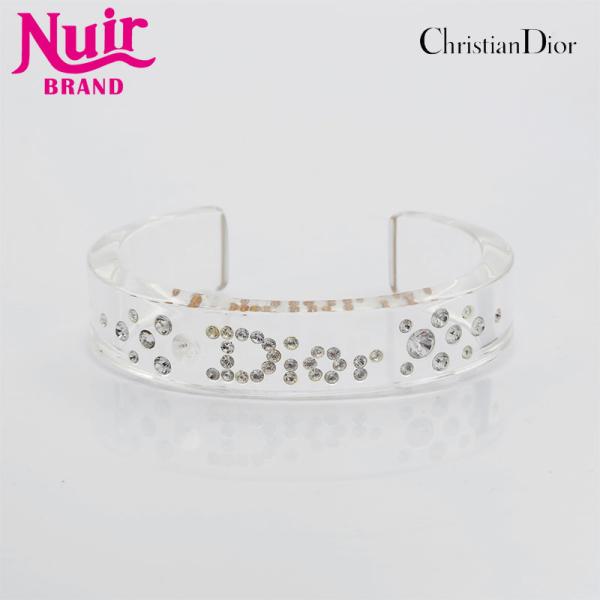 Christian Dior ディオール　クリアバングル　ラインストーン Christian Dior ディオール クリアバングル ラインストーン