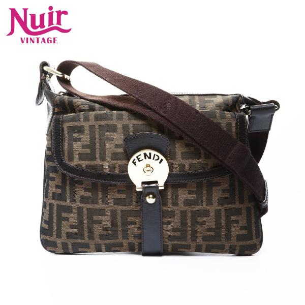 FENDI（フェンディ） ショルダーバッグ スッカ キャンバス ブラウン