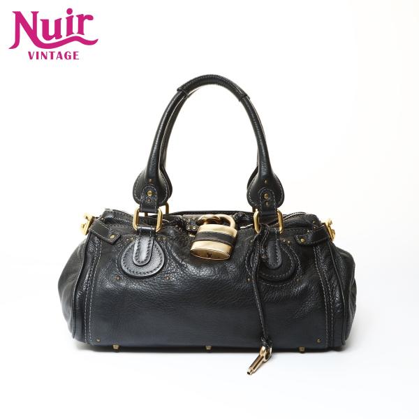 コン⭐︎Chloe クロエ パディントン ハンドバッグ レザー 黒 当時物 Chloe（クロエ） ハンドバッグ パディントン レザー ブラック【中古