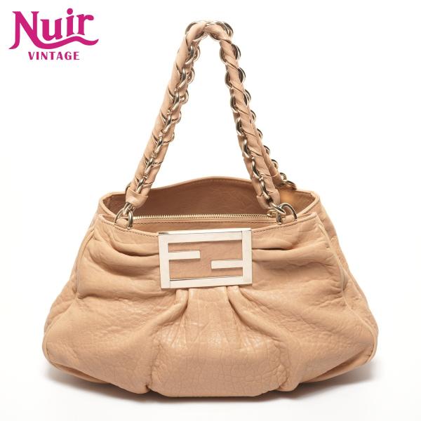 FENDI フェンディ セレリア マンマバケット ワンショルダーバッグ ブラウン レザー シルバー金具 FENDI フェンディ マンマバケット セレリア ショルダーバッグ レザー