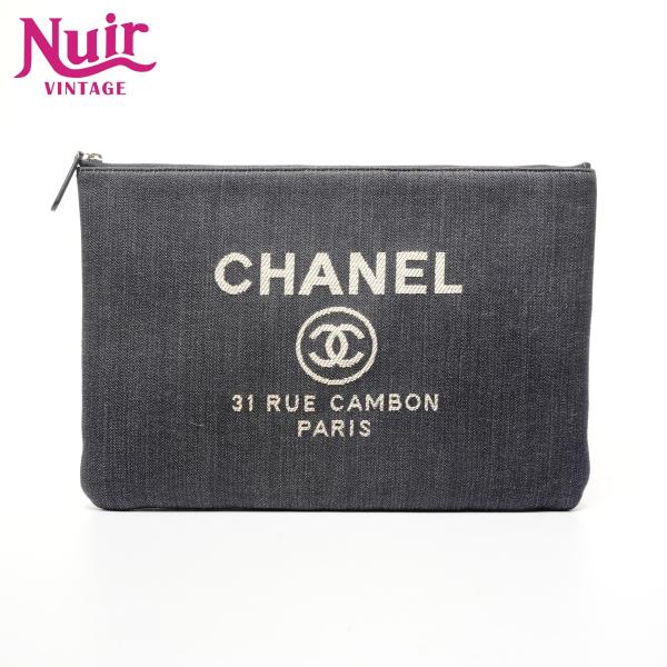 CHANEL（シャネル） クラッチバッグ 21番台 2015-2016 デニム ロゴ