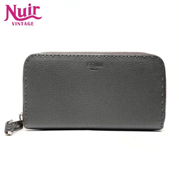 FENDI（フェンディ） 長財布 セレリア レザー グレー【中古】 : NUIR
