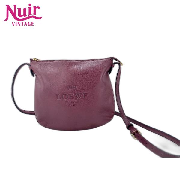 LOEWE（ロエベ） ショルダーバッグ ヘリテージ レザー レッド【中古