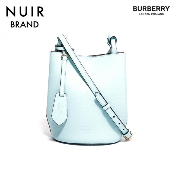 BURBERRY バーバリー ショルダーバッグ レザー ライトブルー