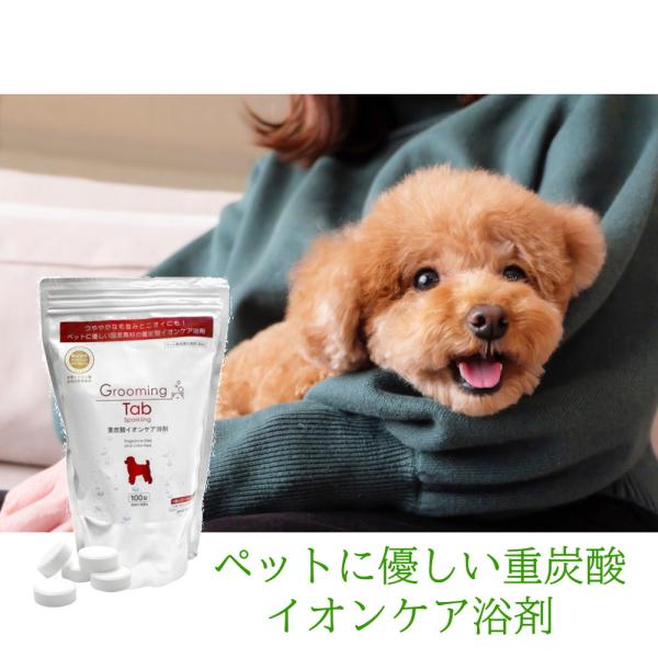 正規品 ペット用 重炭酸イオン入浴剤 グルーミング タブ 100錠 入浴剤 犬 猫 重炭酸イオンケア浴剤 浴用  爆買