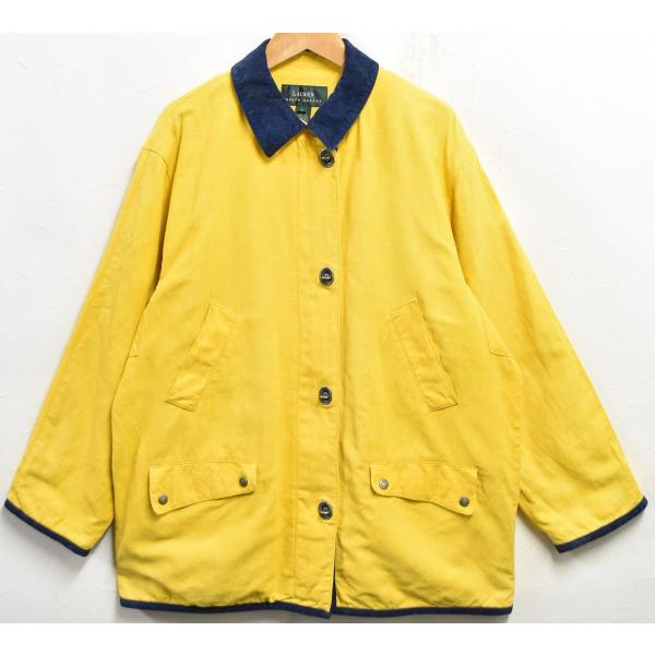 LAUREN RALPH LAUREN ローレンラルフローレン ショートコート ジャケット イエロー×ネイビー メンズL(28512