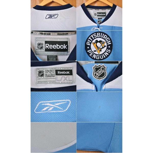 Reebok リーボック Nhl Pittsburgh Penguins ピッツバーグ ペンギンズ ホッケーシャツ ユニフォーム ライトブルー レディースl相当 Buyee Buyee Japanese Proxy Service Buy From Japan Bot Online