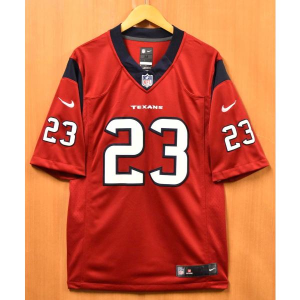 USA古着「NIKE」のフットボールシャツ / ユニフォームです！こちらはNFLの人気チーム、ヒューストン・テキサンズ、アリアン・フォスターの1枚です！とても良い雰囲気ですのでコーディネートのポイントとして大活躍してくれます！人気のあるナン...