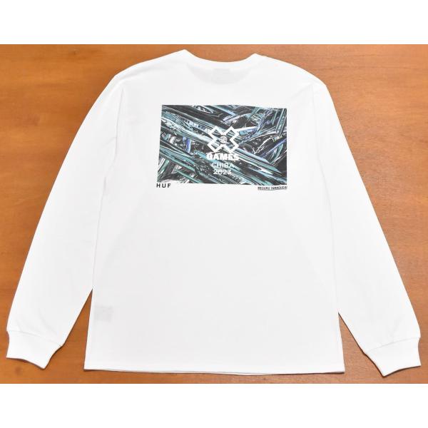 【アウトレット】【未使用品】【展示試着品】【限定コラボ】HUF X GAMES CHIBA 2023 山口歴 ハフ 長袖Tシャツ ロンT ホワイト メンズM【新品】▼
