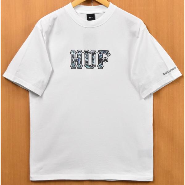 アウトレット 未使用品 展示品 限定コラボ HUF X GAMES CHIBA2023 ハフ 半袖Tシャツ ホワイト ロゴ メンズS 新品(43697