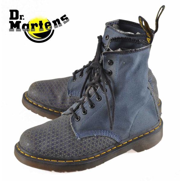 Dr.Martens（ドクターマーチン） 8ホールブーツ ネイビー 型押し模様