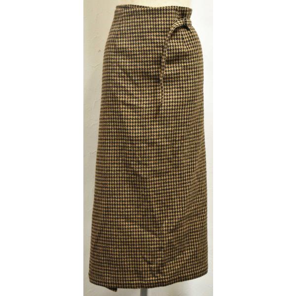 AD2000 日本製 トリコ コム・デ・ギャルソン ロング丈 巻きスカート ダークブラウン レディースM~L相当(42791