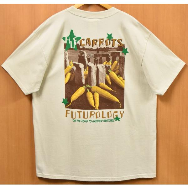 アウトレット　未使用品　展示品 ビッグサイズ HUF ハフ 半袖Tシャツ クリームベージュ CARROTS ロゴ プリント メンズXL 新品(44024
