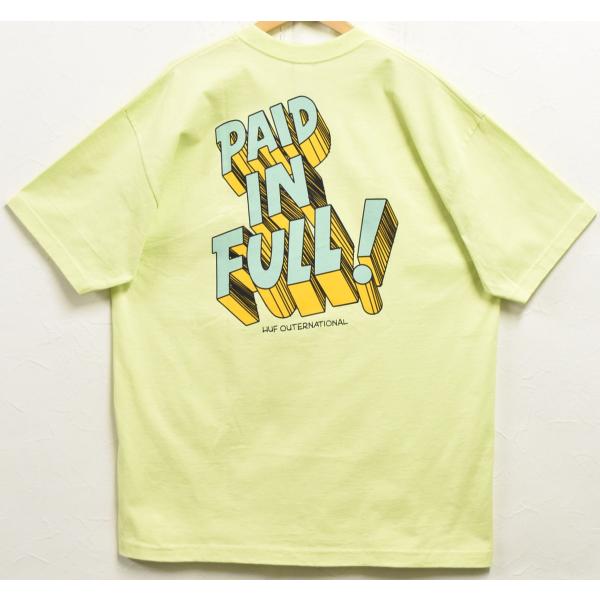 【アウトレット】未使用品 展示品 ビッグサイズ HUF ハフ 半袖Tシャツ ライムグリーン ロゴプリント メンズXL 新品(44044