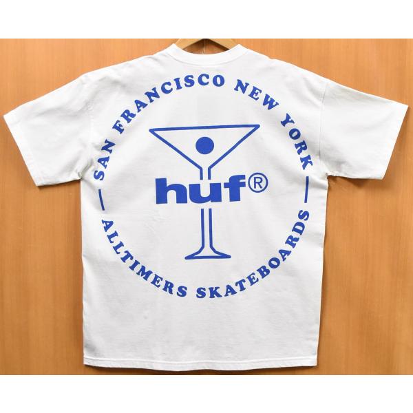 【アウトレット】【未使用品】展示品 ビッグサイズ HUF ハフ 半袖Tシャツ ホワイト プリント メンズ2XL 新品(44056