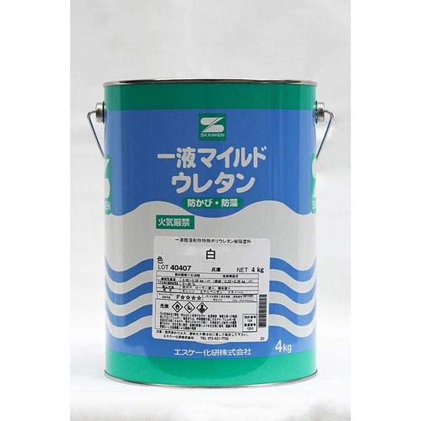 一液マイルドウレタン 白 4kg 缶 塗料 1液 油性 ウレタン ペンキ Diy 鉄部 サイディング 日曜大工 エスケー化研 1 Diy 塗料のペンキいっぱい 通販 Yahoo ショッピング