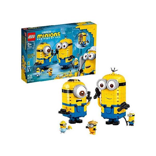 LEGO Minions: Brick-Built Minions and Their Lair (75551) Building Kit for Kids, Great Birthday Present for Kids Who Love Minion Toys and Kevin, Bob an