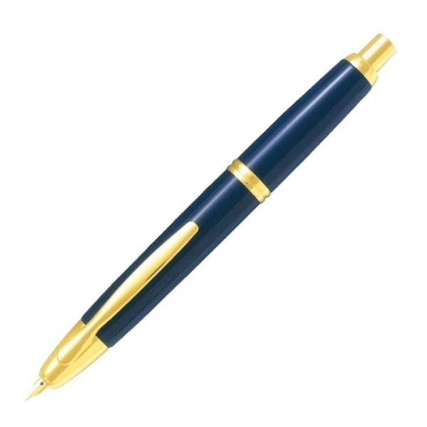 パイロット　キャップレス万年筆（ダークブルー）細字【未使用品】 PILOT パイロット 万年筆 キャップレス シルバー ダークブルー