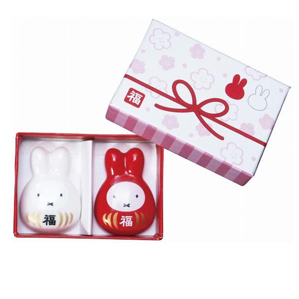 金正陶器 【期間限定ラッピング無料！】ミッフィー 福だるま 紅白