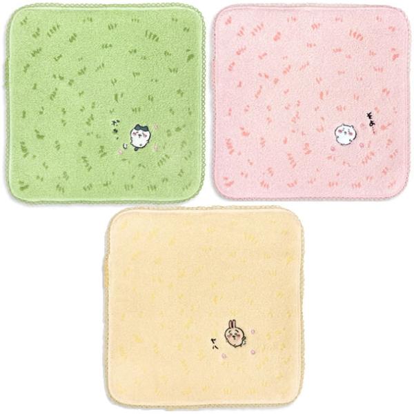ちいかわ タオルハンカチ 草むら 丸眞 ハチワレ うさぎ かわいい 一言 癒し ミニタオル キャラクター ちいかわグッズ 雑貨