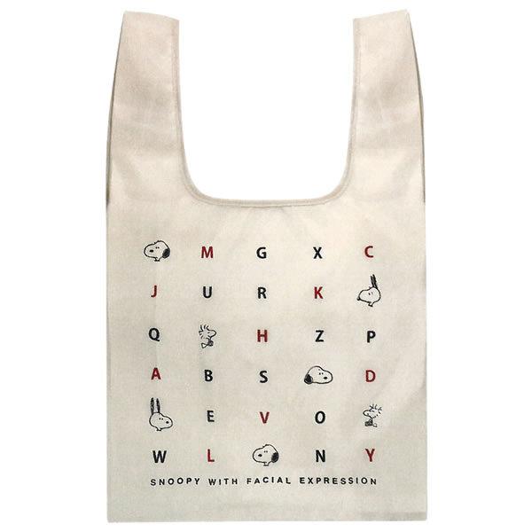 スヌーピー たたまないエコバッグ アルファベット オフホワイト カミオジャパン Penport 通販 Yahoo ショッピング
