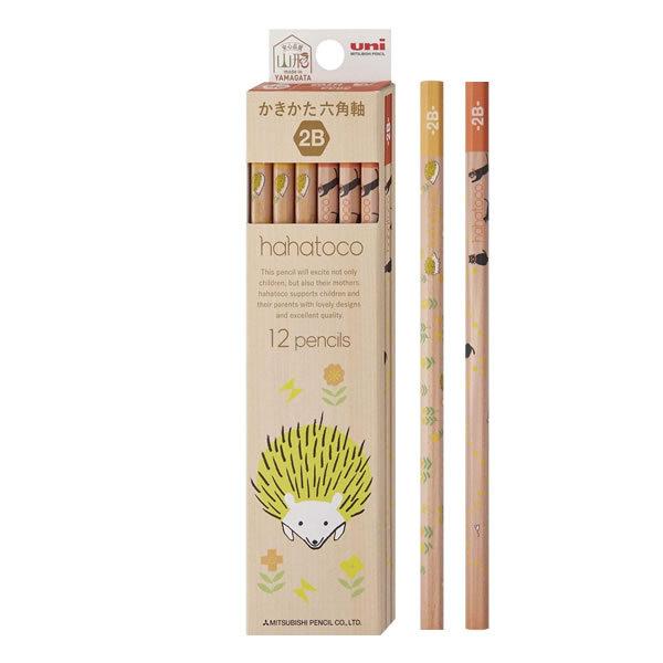 三菱鉛筆 hahatoco かきかたえんぴつ 2B ハリネズミ 0394 K56332B P