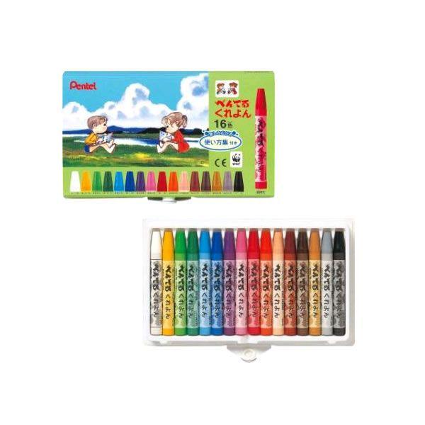 ぺんてる ぺんてるくれよん 16色 6518 P PTCR-16 : PENPORT