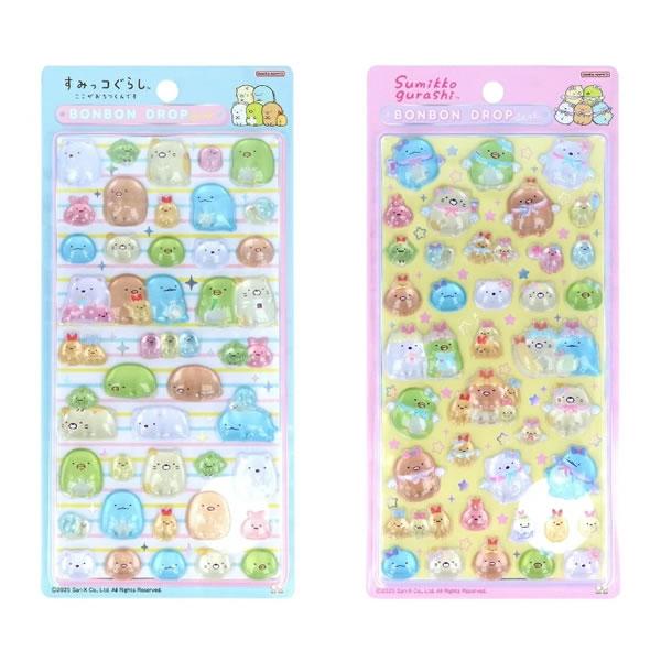 ほっぺちゃん　平成レトロ　ボンボンドロップシール　おはじシール　すみっこぐらし サンスター文具 ボンボンドロップシール すみっコぐらし シール