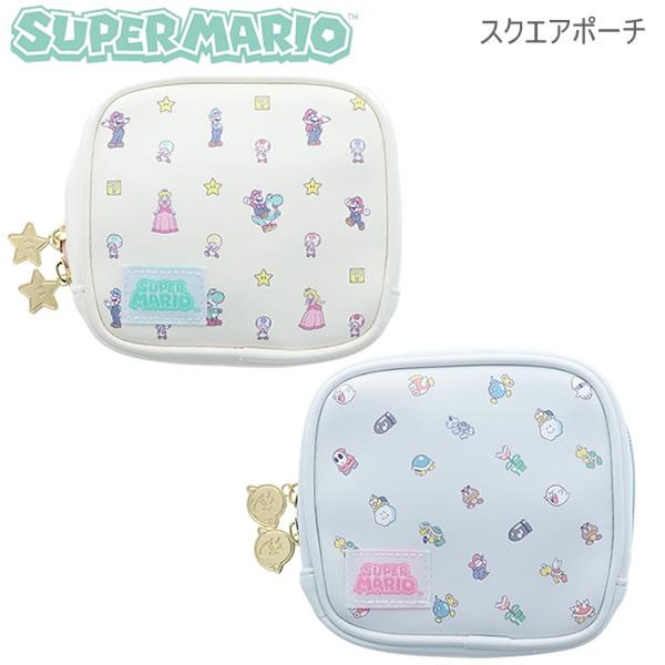 サンスター文具 スーパーマリオ スクエアポーチ マリオ ルイージ