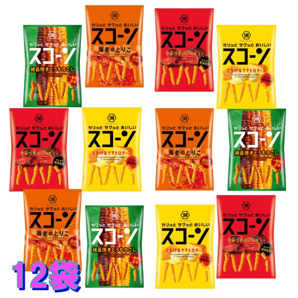お菓子 詰め合わせ 詰合せ アソート 小袋 スコーン ４種×各３袋 計12袋 湖池屋 ギフト スナック菓子 駄菓子 サクサク おやつ プレゼント