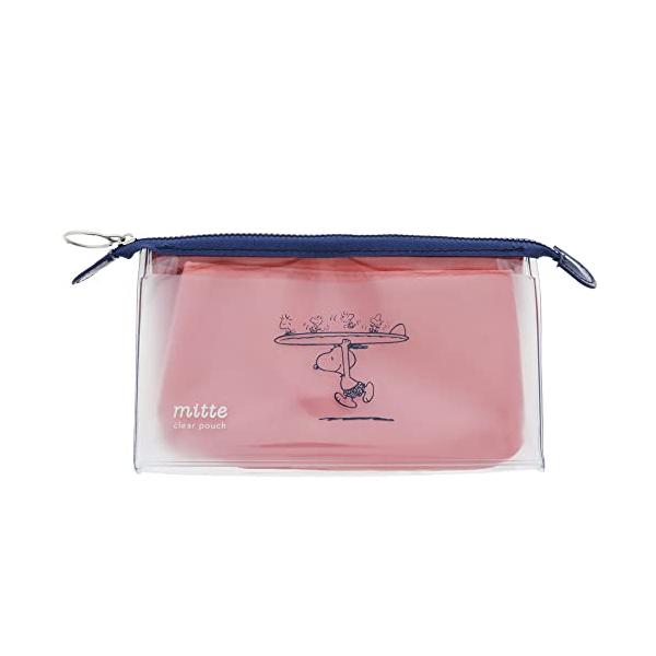 ペンケース スヌーピー クリアポーチ サンスター文具 ミッテ マチ ピンク S1424530 小物入れ 入学 卒業 就職 祝い