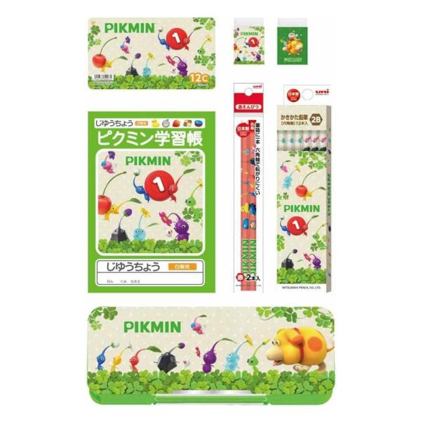 ピクミン 文房具 文具 6点セット 三菱鉛筆 新学期 準備文具 キャラクター 新入学 小学生 ギフト プレゼント 入学祝い