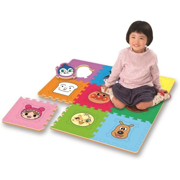 【商品名】アンパンマンとなかまたち パズルであそぼう！ やわらかマット9 クリスマス ギフト プレゼント お誕生日 ３才〜 子ども フロア クッション 室内 遊び
