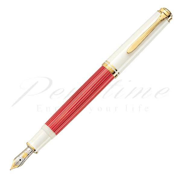 美品／新品未使用　ペリカン万年筆スーベレーンM600 Red Stripe F Pelikan（ペリカン） ≪即日発送可能≫ペリカン 万年筆 スーベレーン