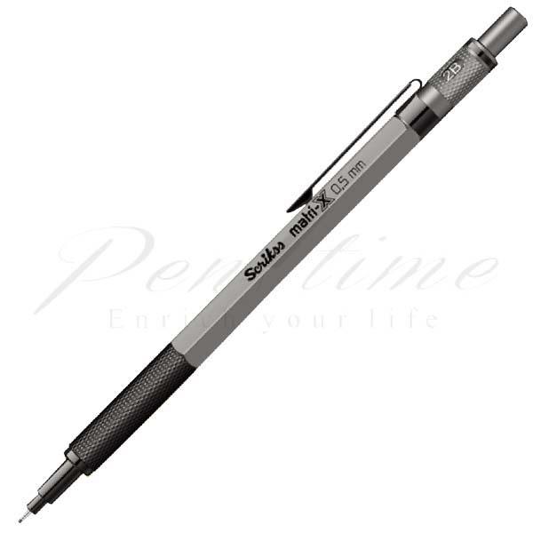 ネコポス送料無料　スクリクス　ペンシル（0.5mm）　マトリックス　MAS88453　グレー 名入れ不可