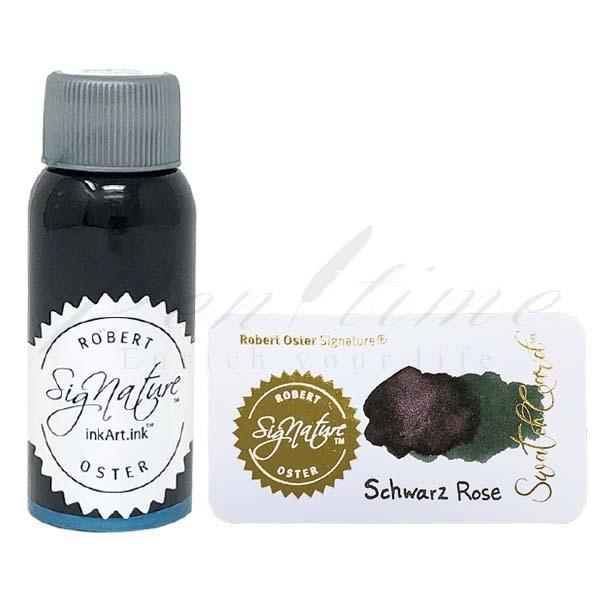 黒いインクボトル メタルキャップ付き ロバートオスター ボトルインク シェイク アンド シミー