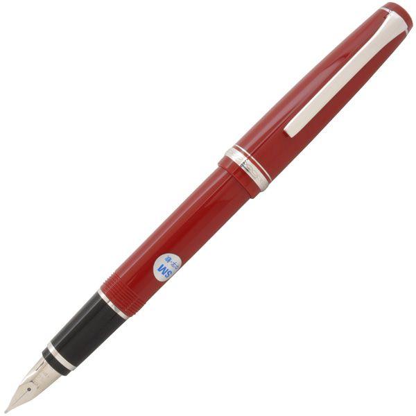 パイロット万年筆 エラボー レッド 極細字軟　金属軸 新品)PILOT パイロット 万年筆 エラボー レッド (金属軸)（商品