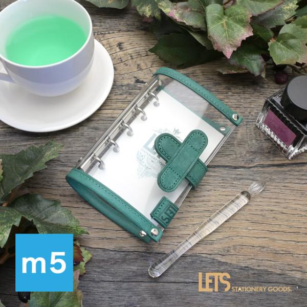 LETSクリアシステム手帳 M5 レッツステーショナリーグッズ MAYAグリーン L23-SM5-MG あすつく かわいい おしゃれ 父の日2026 爆買