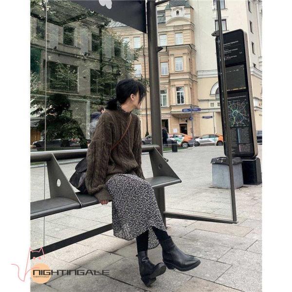 ワンピース レディース 上品 ワンピース 花柄 プリーツ 春夏ワンピース 長袖 きれいめ Aライン Vネック 着痩せ 通勤 Ol オシャレ韓国風 復古風 2色 17激安通販
