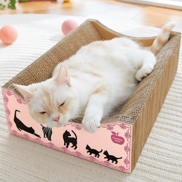 国産糊　国産強化ダンボール　爪研ぎ　猫ベッド　nikokari Amazon | 国産檜箱 爪とぎ 猫 爪研ぎ 段ボール4枚入り 大きめ 猫