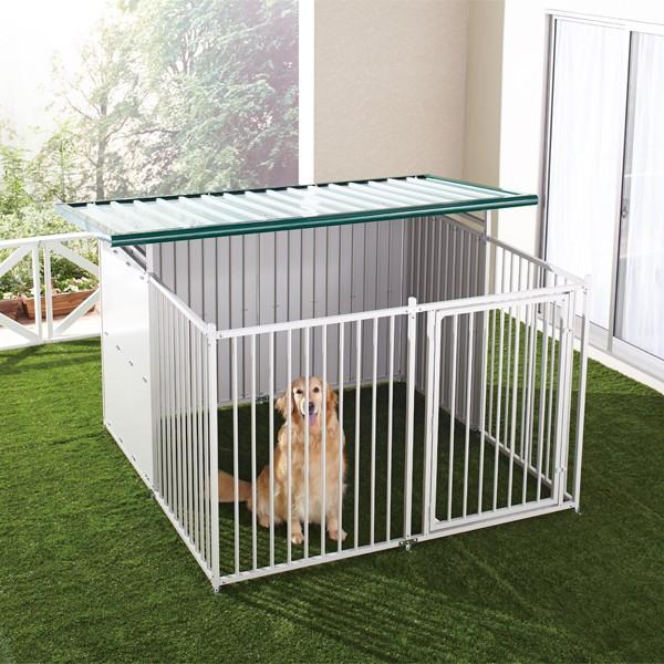 犬 屋外用サークル 8面 高さ ノーマル 屋根サイズ ｌ 幅1 奥行1 全高136cm 野外 屋外 柵 ハウス 犬舎 家 檻 中型犬 大型犬 多頭飼い 国産 Peppy ペピイ Paypayモール店 通販 Paypayモール