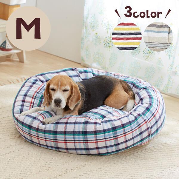 さわやかマリンベーグルベッド Mサイズ 犬用品 クッション 夏用 小型犬 中型犬 猫用品 コットン 洗える ペットグッズ 防ダニ クール Peppy ペピイ Paypayモール店 通販 Paypayモール