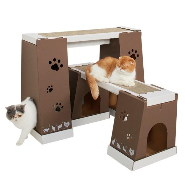 にゃんこ爪とぎウォーク キャットタワー ダンボール 据え置き おしゃれ 日本製 国産 Buyee Buyee 日本の通販商品 オークションの代理入札 代理購入