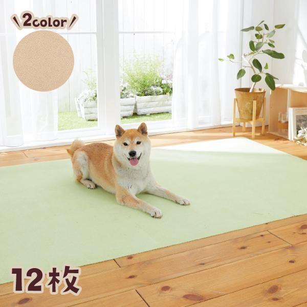 ピタッと吸着お掃除ラクラクマット 12枚 犬 猫 マット 抜け毛 掃除 簡単 丸洗い 消臭 ペット ペピイ Peppy Peppy ペピイ Paypayモール店 通販 Paypayモール