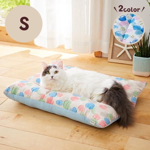 犬 猫 ベッド 涼眠へそ天クッションベッド S 涼感 クール 夏 冷感