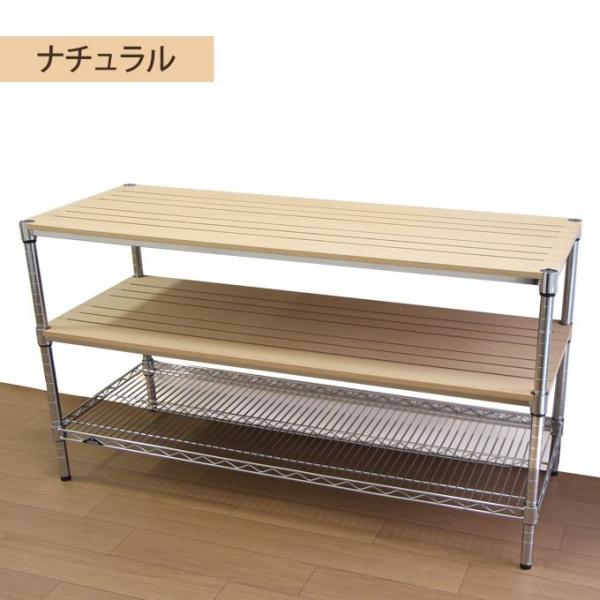 送料無料 ウッドラック 幅120 3段 ウッドシェルフ ルミナス ラック 木製棚 リビング NTYPEC12パーフェクトスペース 通販