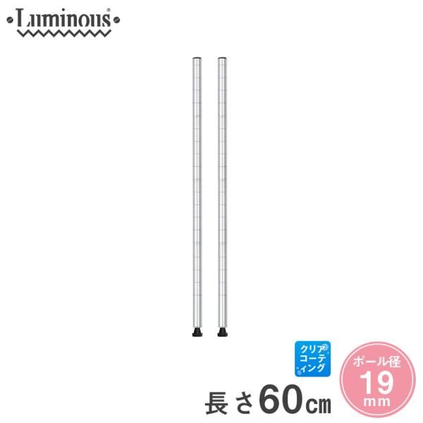 ���~�i�X �X�`�[�����b�N �p�[�c ���b�N �|�[�� �A�W���X�^�[�t�� ��{�|�[�� ����60cm 2�{�g (19mm) luminous �X�`�[���� 19P060-2