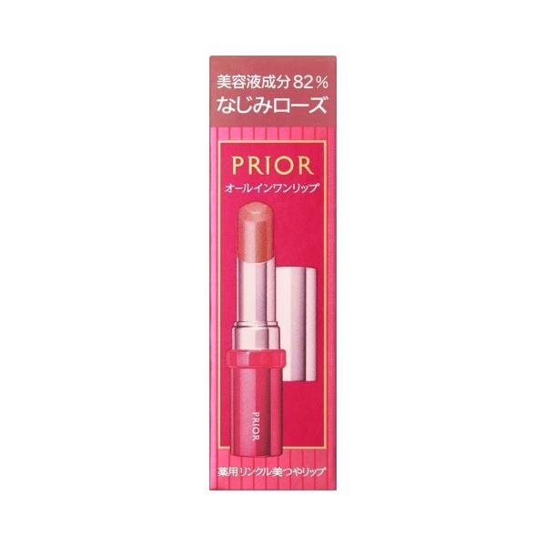 資生堂 プリオール 薬用 リンクル美つやリップ なじみローズ SPF15・PA+ 医薬部外品 (オールインワンリップ)